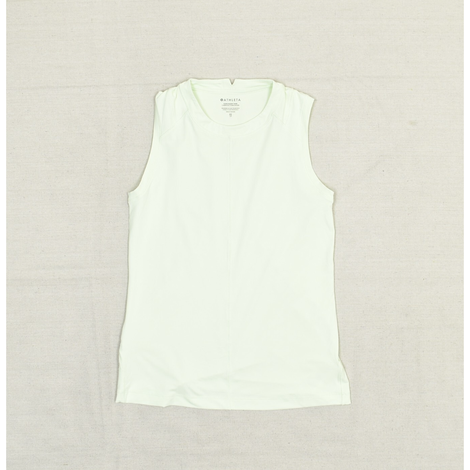 Athleta Women's Nylon Green Size Xs Sunchaser Tank Top Crew Neck Sleeveless Gym